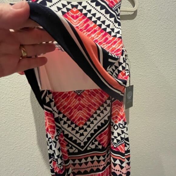 NEW VINCE CAMUTO Size 12 Pink & Navy Stretchy Pullover Tank Dress - Picture 10 of 12